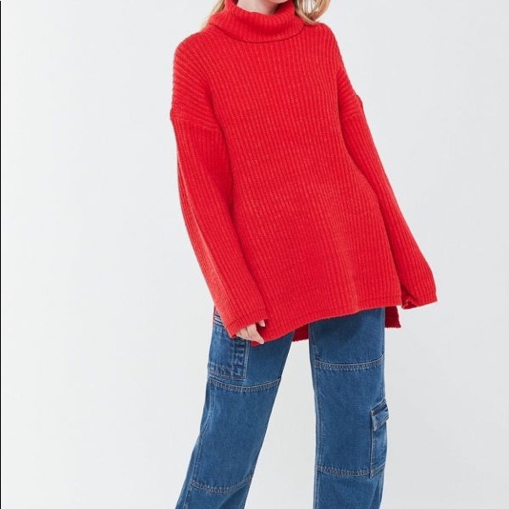 Urban Outfitters | Oversized Red Turtleneck